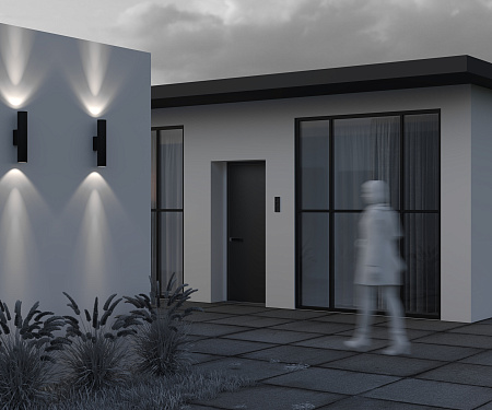 Уличный настенный светодиодный светильник Maytoni Shim O514WL-L30B3K1