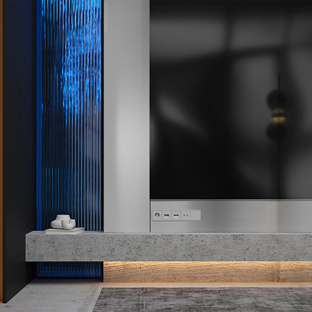 Заглушка с суппортом Voltum S70 (серый) VLS080116