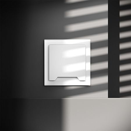 Розетка встраиваемая VOLTUM S70 с заземлением, защитными шторками и крышкой (белый матовый) VLS040302