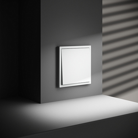 Выключатель встраиваемый VOLTUM S70 одноклавишный (белый матовый) VLS010102