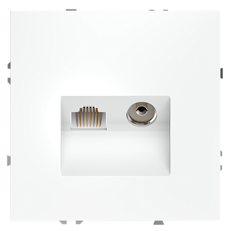 Розетка телевизионная встраиваемая TV+RJ45 кат. 6 Voltum S70 (белый матовый) VLS060702 Розетка телевизионная встраиваемая TV+RJ45 кат. 6 Voltum S70 (белый матовый) VLS060702