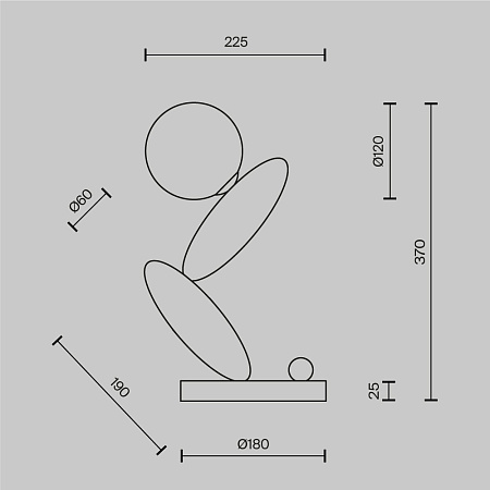 Настольная лампа светодиодная Maytoni Resonance MOD482TL-L6PT3K