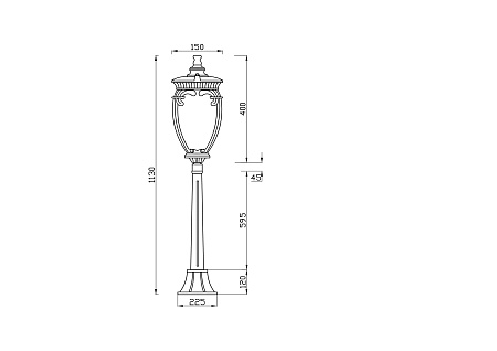 Парковый светильник Maytoni Fleur O414FL-01BZ1