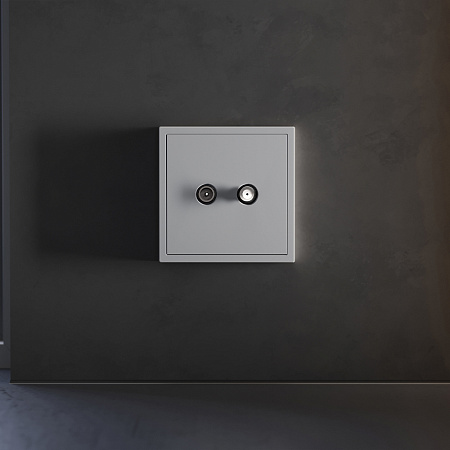 Накладка для розетки телевизионной оконечной TV+SAT Voltum S70 (серый) VLS001616 Накладка для розетки телевизионной оконечной TV+SAT Voltum S70 (серый) VLS001616