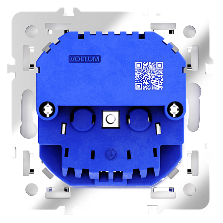 Розетка встраиваемая VOLTUM S70 с заземлением и защитными шторками, с USB, A+A, (кашемир) VLS040403