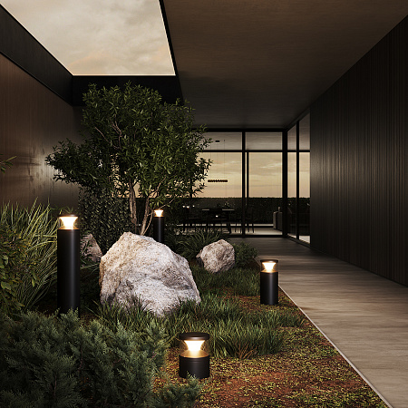 Уличный ландшафтный светодиодный светильник Maytoni Pyro O496FL-L21B3K