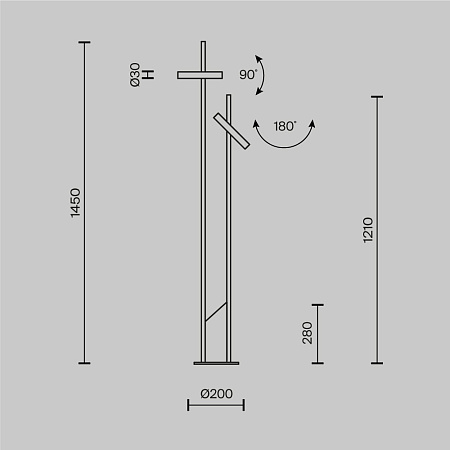 Торшер светодиодный Maytoni Trust MOD460FL-L6BS3K