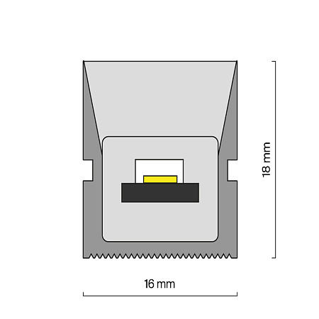 Гибкий неон 14,4Вт 4000К 24V IP67 Maytoni Изгиб 3D 432046