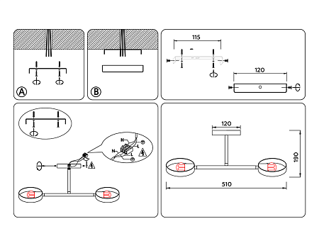 Люстра потолочная TR TR8225