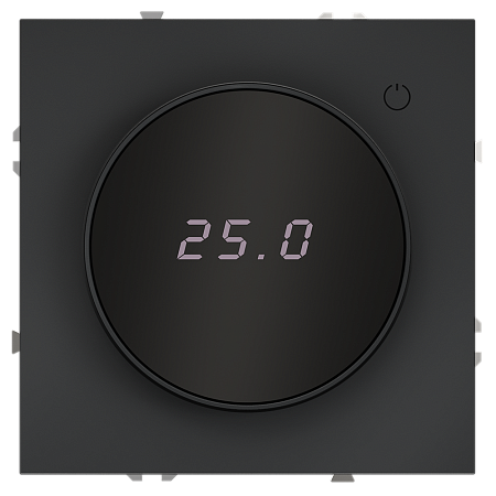 Терморегулятор электронный VOLTUM S70 с индикацией и датчиком, для теплого пола, (графит) VLS070107