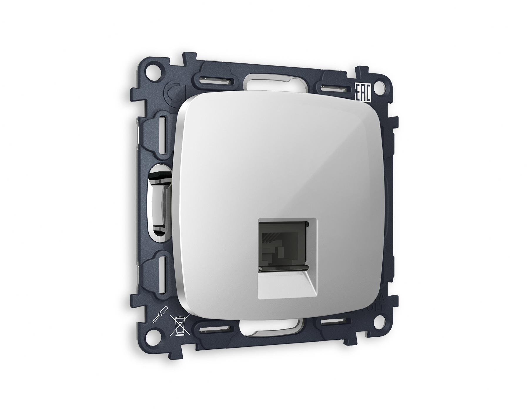 Комплект механизма телефонной розетки Ambrella Volt OMEGA MO412030