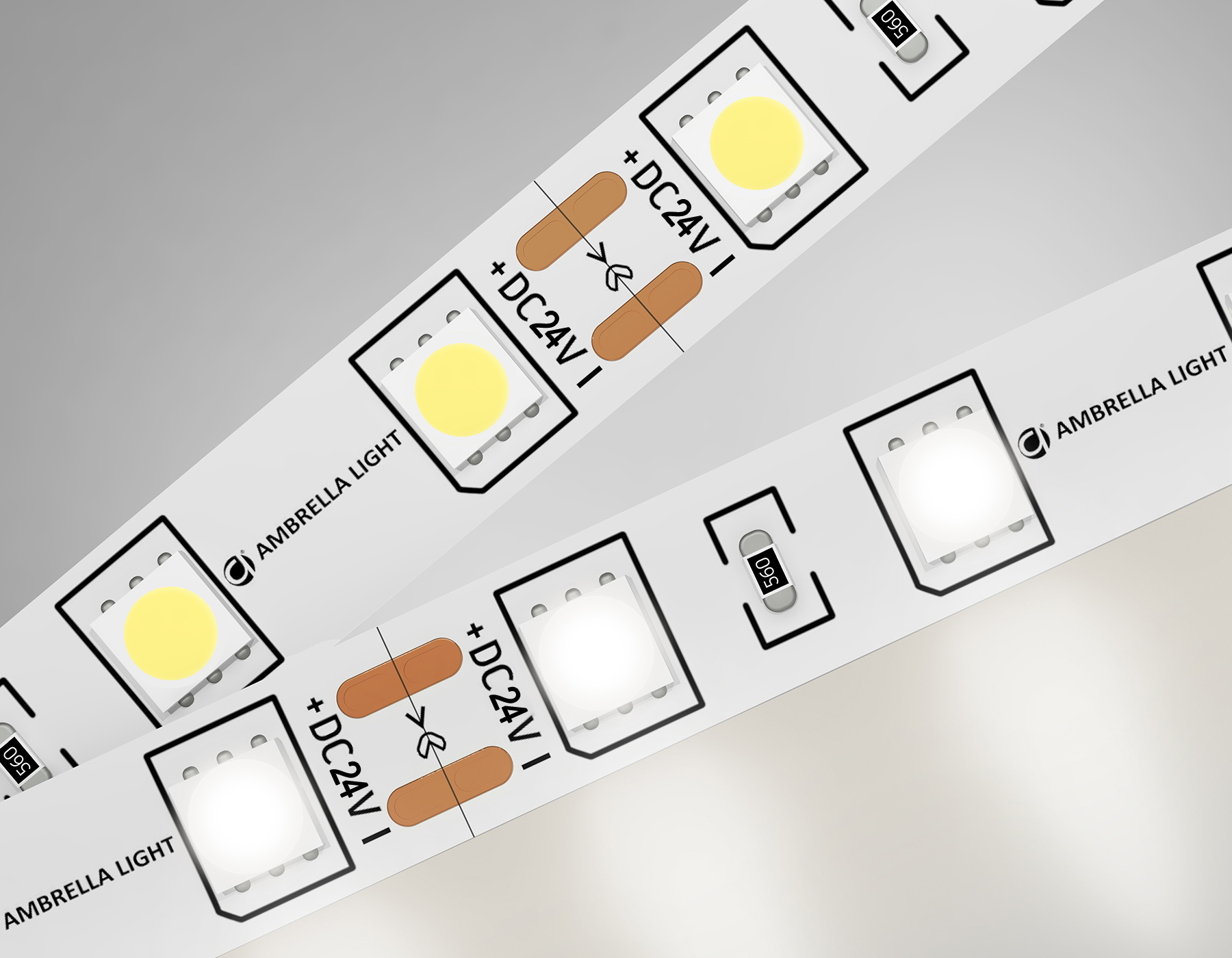Светодиодная лента 14.4Вт/м 24V IP20 4500K Ambrella light ILLUMINATION GS4002