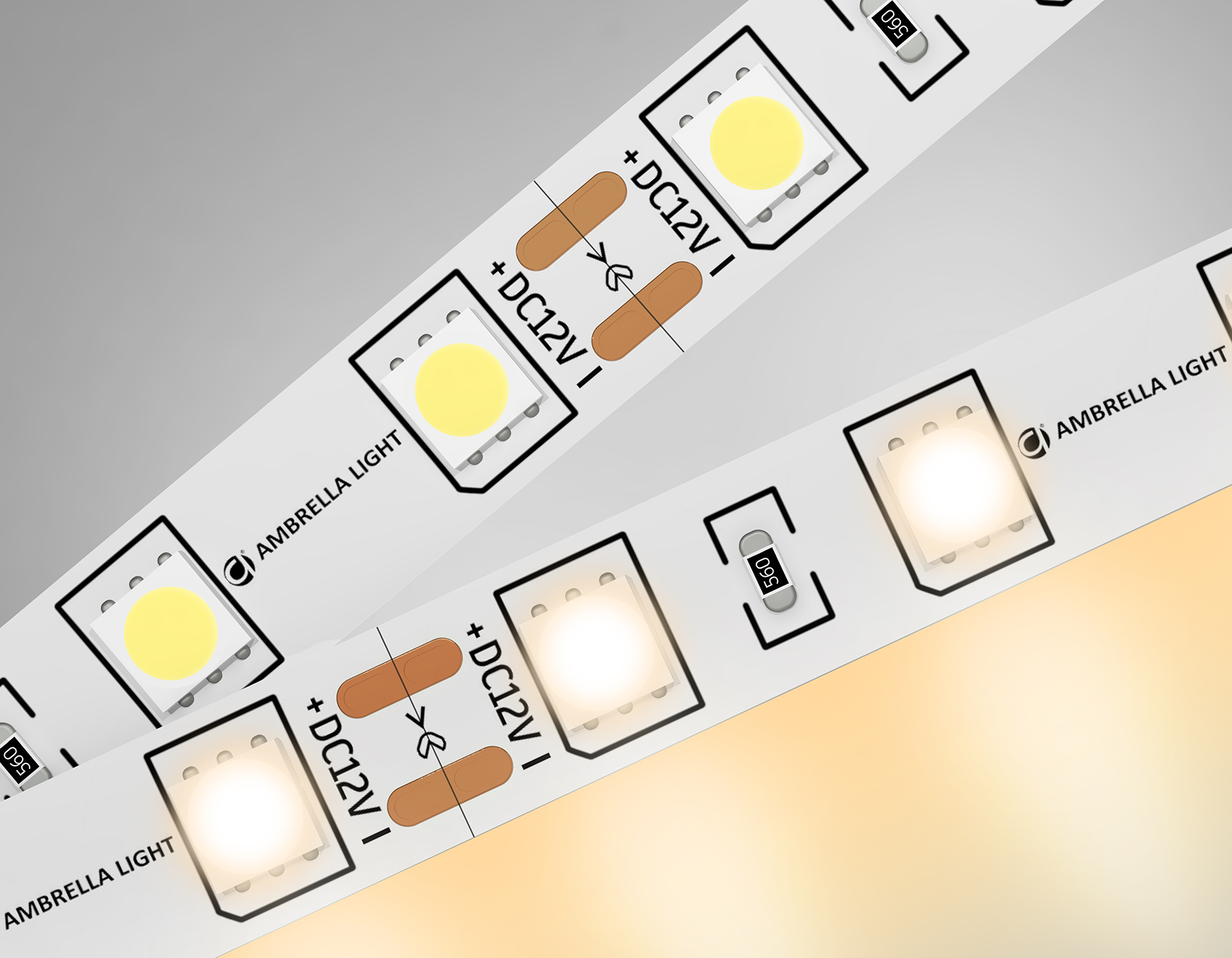 Светодиодная лента GS2001 5050 60Led 14.4W 12V IP20 3000K GS GS2001