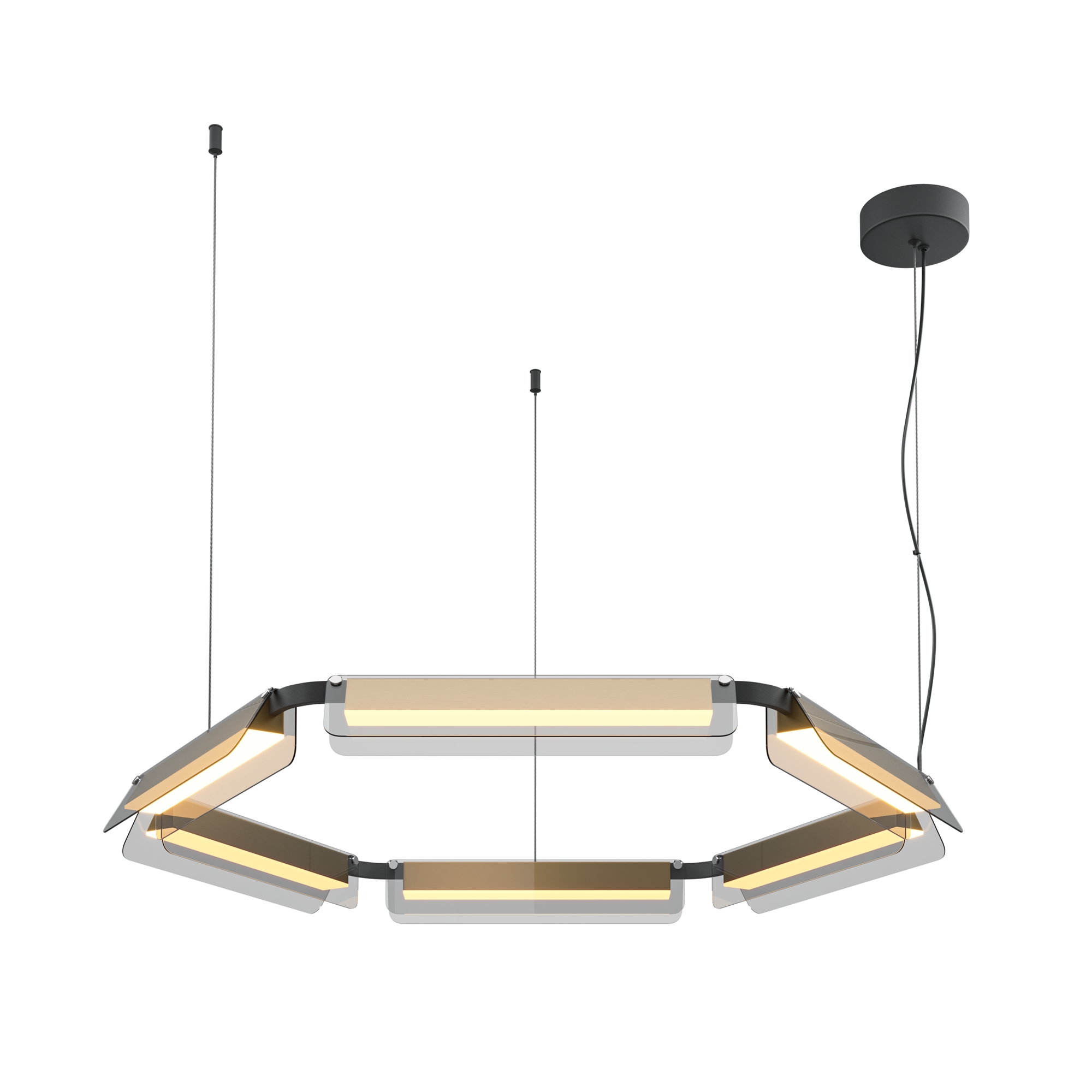 Люстра подвесная светодиодная Maytoni Flat MOD296PL-L60BS3K