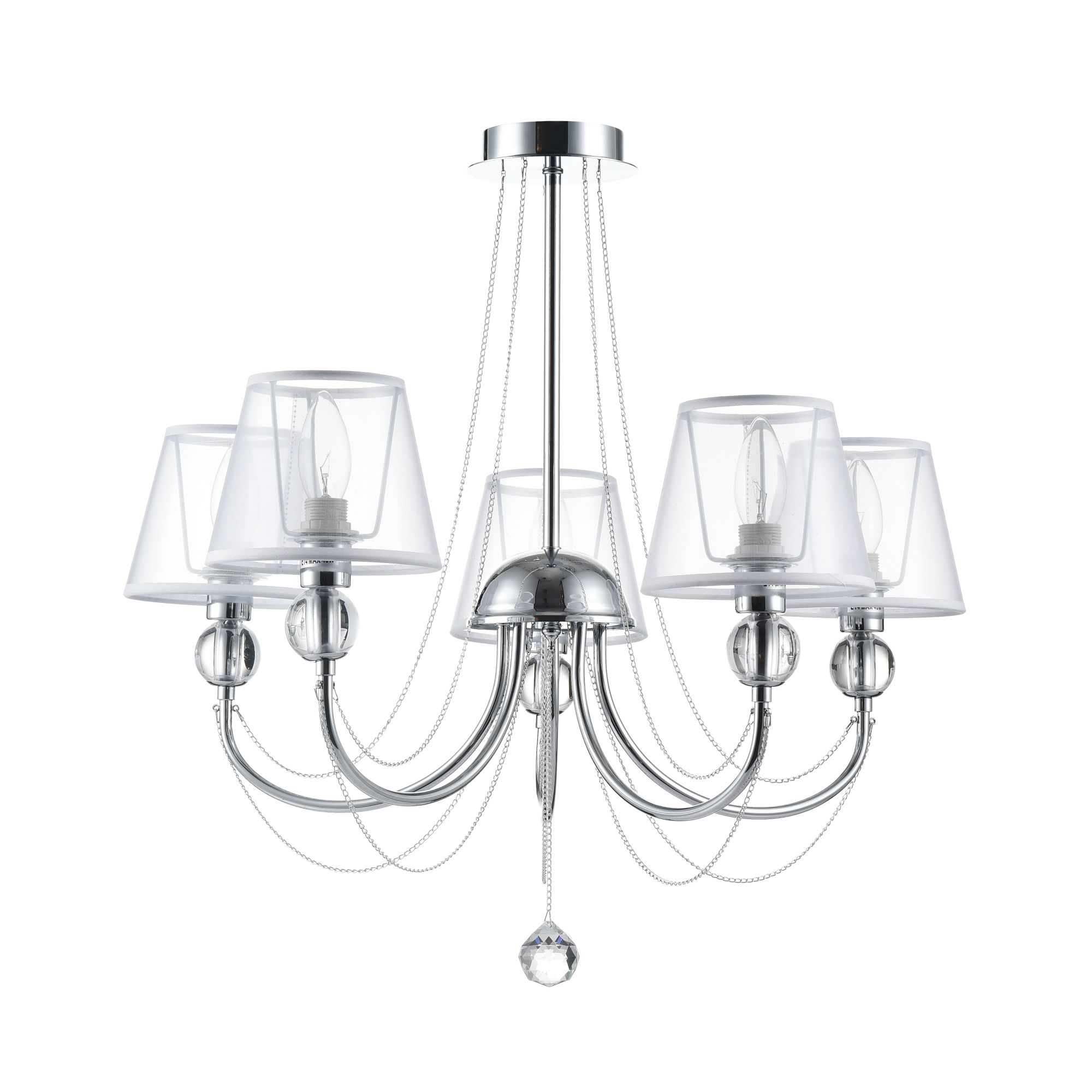 Люстра на штанге Freya Beverly FR5661-PL-05-CH