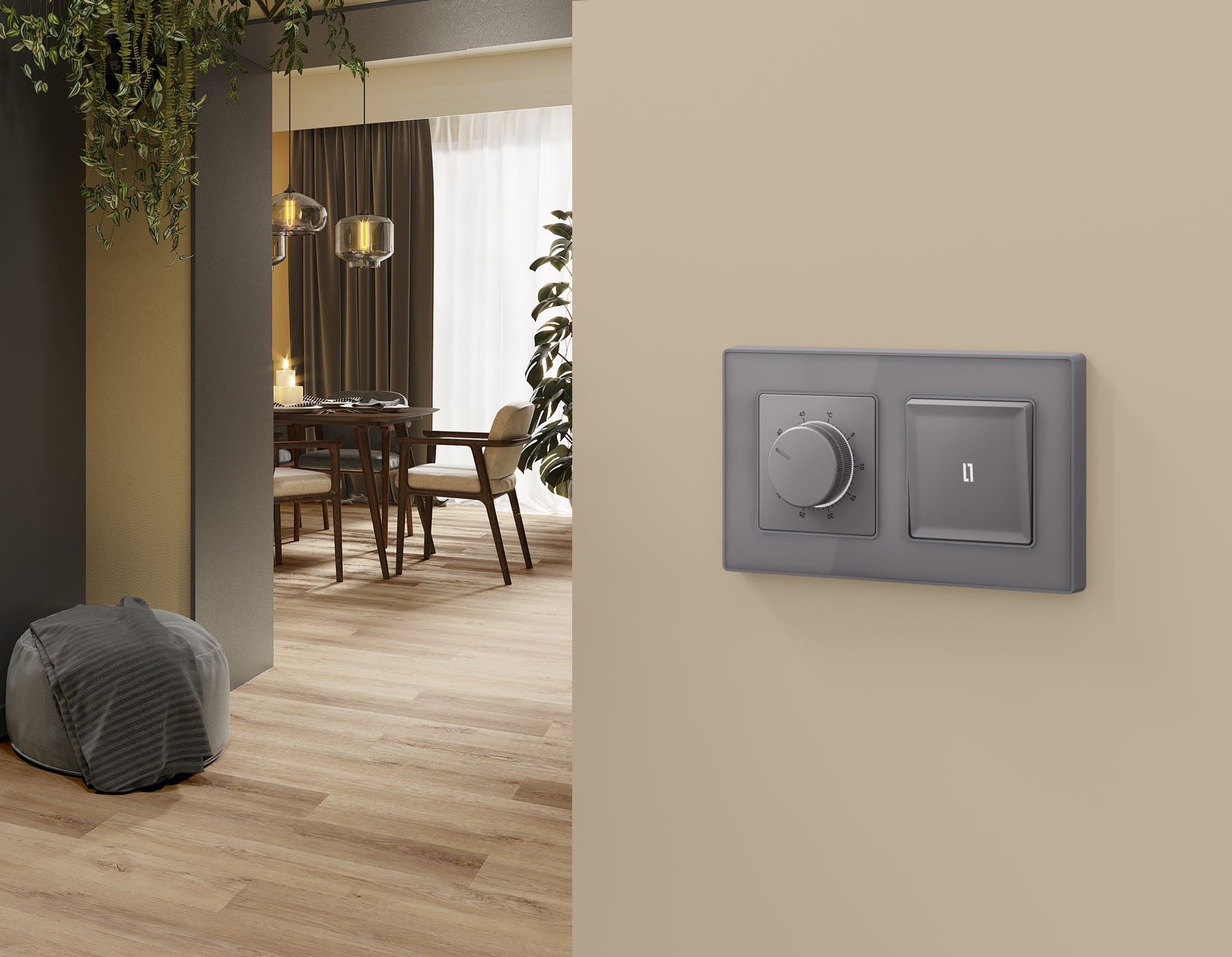 Лицевая панель ALFA для терморегулятора теплого пола ALFA AP5057