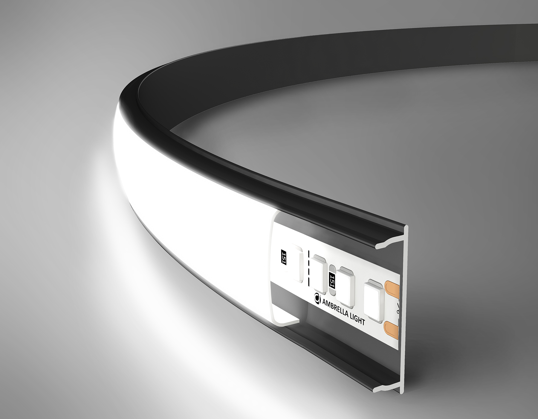 Накладной гибкий профиль для светодиодной ленты ILLUMINATION GP1600BK