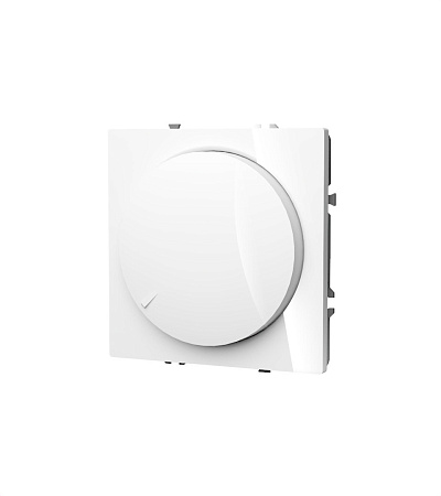 Светорегулятор встраиваемый VOLTUM S70 поворотно-нажимной 600 Вт, (белый глянцевый) VLS070301