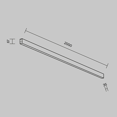 Линейный светильник светодиодный 4000К 2000*67*35мм Maytoni LL311048