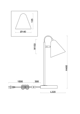 Настольная лампа Freya Falke Market FR8001TL-01WG