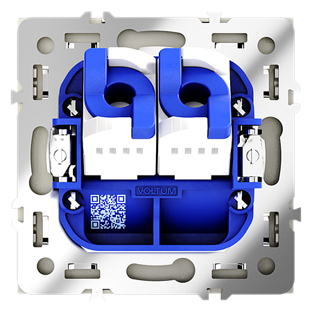 Розетка компьютерная встраиваемая VOLTUM S70 двойная RJ45+RJ45 кат.6, (сталь) VLS060205 Розетка компьютерная встраиваемая VOLTUM S70 двойная RJ45+RJ45 кат.6, (сталь) VLS060205