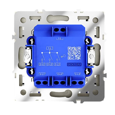 Выключатель встраиваемый VOLTUM S70 трехклавишный (шелк) VLS030104