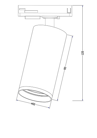 Трековый светильник для однофазного шинопровода Maytoni Unity Focus S TR020-1-GU10-W
