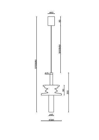 Светильник подвесной Maytoni Sound Wave MOD255PL-01B1 Светильник подвесной Maytoni Sound Wave MOD255PL-01B1