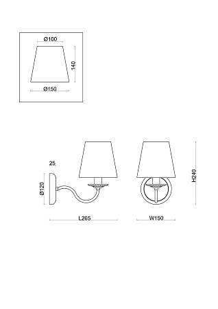 Бра Freya Osborn FR2027WL-01N Бра Freya Osborn FR2027WL-01N