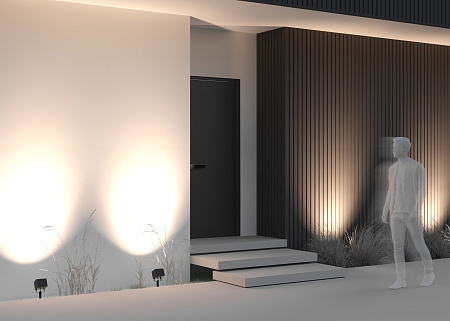 Уличный грунтовый светодиодный светильник Maytoni Ares O309FL-L18B3K