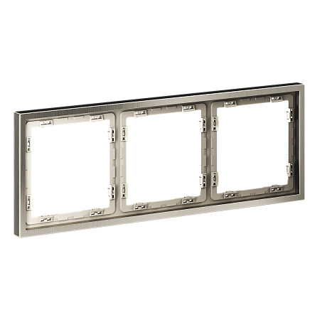 Рамка металлическая на 2 поста Voltum S70 METAL (никель) VLSM120311 Рамка металлическая на 2 поста Voltum S70 METAL (никель) VLSM120311