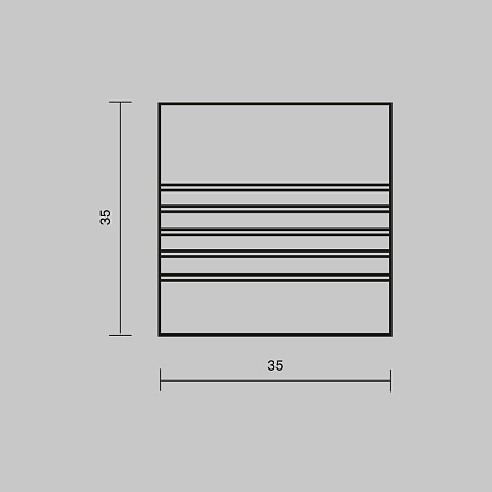 Комплект заглушек (для профиля 35×35) 2 шт., Maytoni ALM-3535A-S-EC 642033
