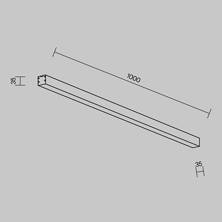 Линейный светильник светодиодный 4000К 1000*35*35мм Maytoni LL311012