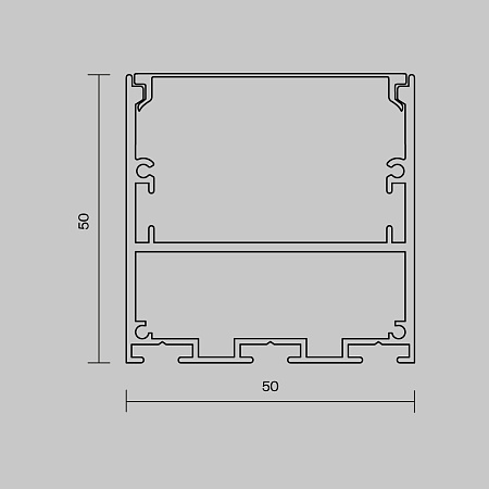 Алюминиевый профиль накладной-подвесной Maytoni ALM-5050T-S-3M 633007