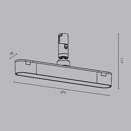 Трековый магнитный светодиодный светильник Maytoni Flexity Basis Rot TR202-1-10W3K-B Трековый магнитный светодиодный светильник Maytoni Flexity Basis Rot TR202-1-10W3K-B