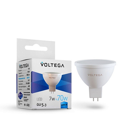 Светодиодная лампа Voltega Sofit GU5.3 7W 4000K 7059 Светодиодная лампа Voltega Sofit GU5.3 7W 4000K 7059
