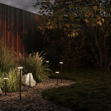 Уличный грунтовый светодиодный светильник Maytoni Stake O503FL-L4B3K