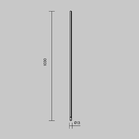 Шинопровод 1м. вертикальный Maytoni Arity Busbar trunkings TRX234-V-1B