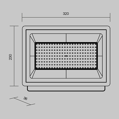 Уличный прожектор светодиодный 150Вт 6500К IP65 Maytoni Flood FL001-L150B6K