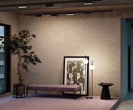 Трековый однофазный магнитный светодиодный светильник Maytoni Exility BASIS TR036-2-12W3K-B