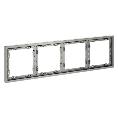 Рамка пластиковая VOLTUM S70 на 4 поста, (сталь) VLS100405