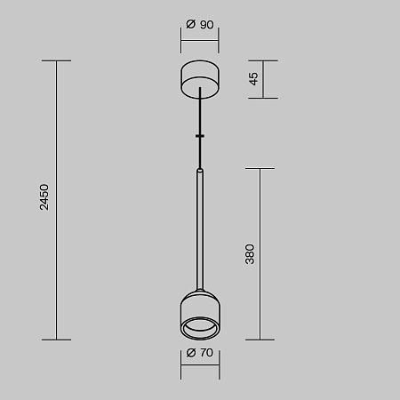 Уличный подвесной светодиодный светильник Maytoni Apex O491PL-L6B3K