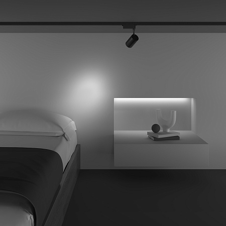 Трековый однофазный светодиодный светильник Maytoni Unity Vuoro TR003-1-6W4K-S-B