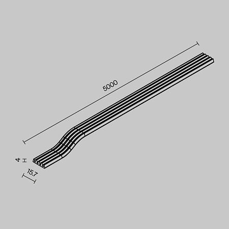Шинопровод однофазный для уличной трековой системы Maytoni Exility IP O-TR002-PW-5M