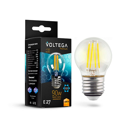 Филаментная лампа Voltega Globe E27 9W 2800K Graphene 7138 Филаментная лампа Voltega Globe E27 9W 2800K Graphene 7138