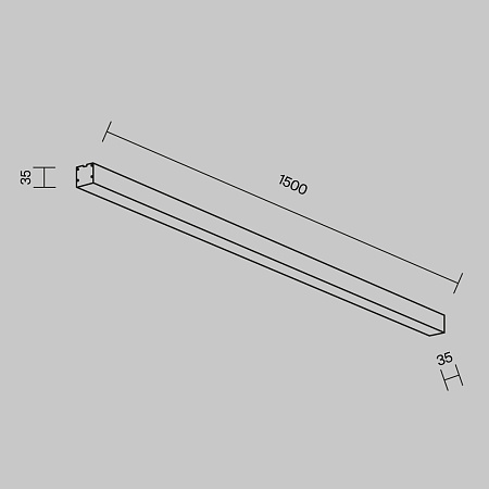 Линейный светильник светодиодный 3000К 1500*35*35мм Maytoni LL311005