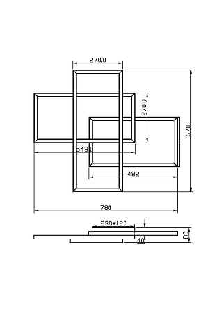 Люстра потолочная светодиодная Maytoni Line MOD016CL-L80BK