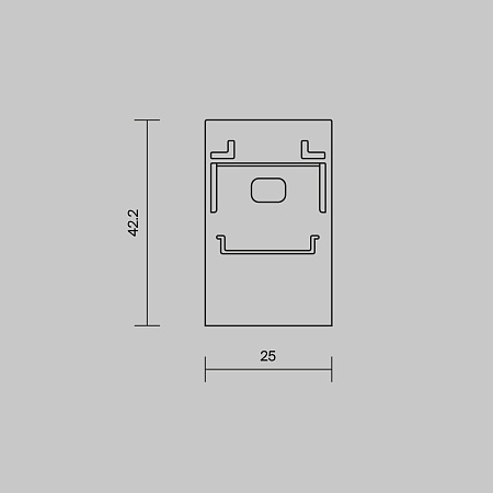 Комплект заглушек (для профиля 25×42) 2 шт., Maytoni ALM-2542-EC 642061 Комплект заглушек (для профиля 25×42) 2 шт., Maytoni ALM-2542-EC 642061