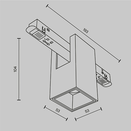 Трековый однофазный магнитный светодиодный светильник Maytoni Exility Alfa TR121-2-7W3K-B