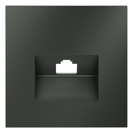 Накладка для розетки компьютерной RJ45 кат.6 Voltum S70 (титан) VLS001306